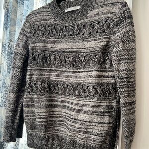 Thakoon Wool Blend Crewneck Sweater with Side Slits